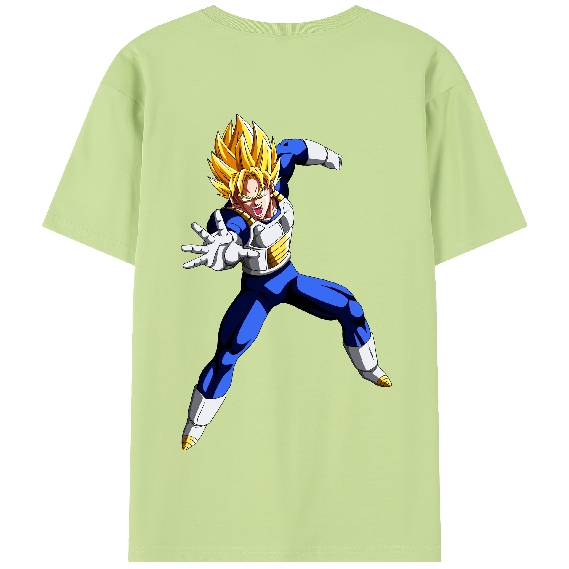 （画像用） ドラゴンボール ベジータ四世（Bejīta Yonsei）DRAGON BALL Vegeta IV 綿100％半袖Tシャツ（背面プリント）